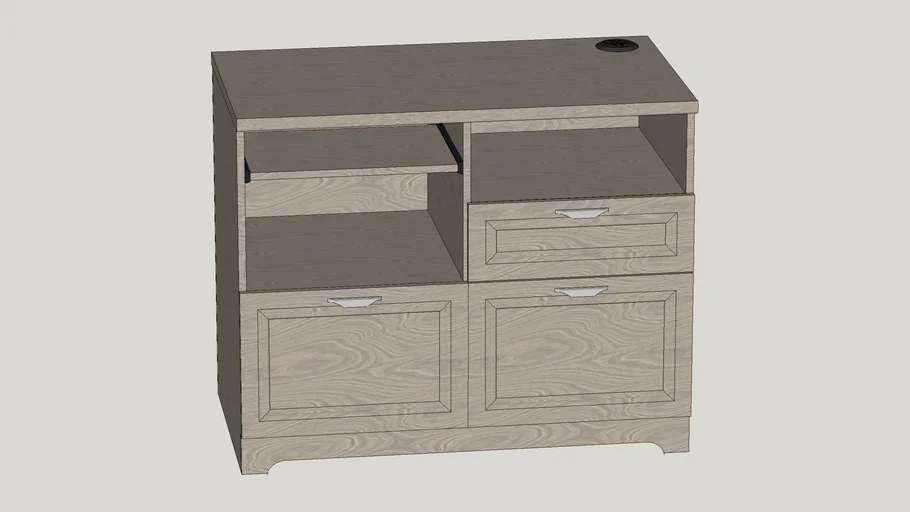 Filing cabinet printer stand