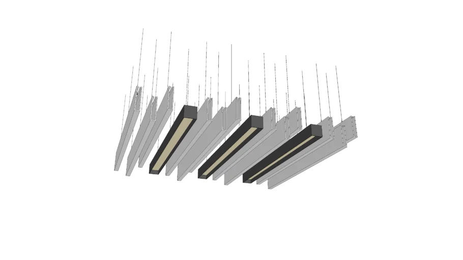 hunter douglas baffles and linear lighting