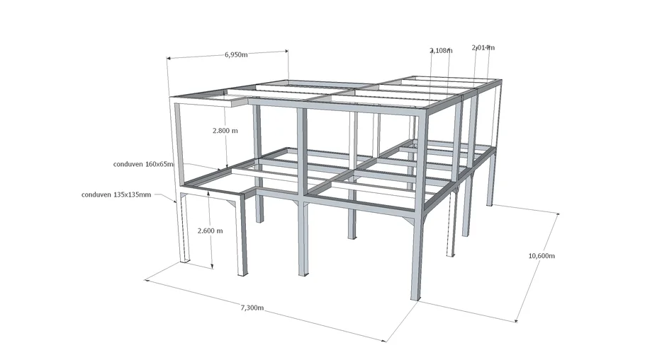 estructura casa dos pisos