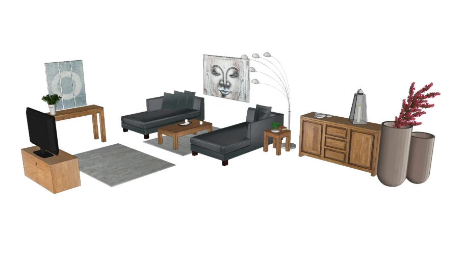 Le salon Contemporain, Zen Maisons du monde