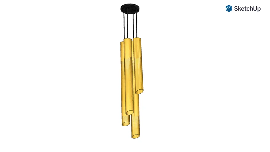 Gold pipe lamp