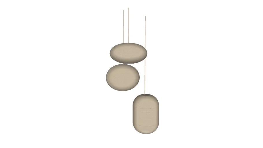 Rietveld Japandi lampion hanglamp balloon set van 3