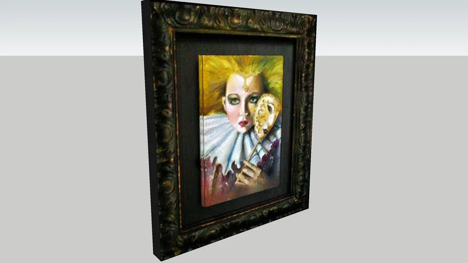 PAINTING ARTWORK FRAMED  PINTURA CUADRO CON MARCO