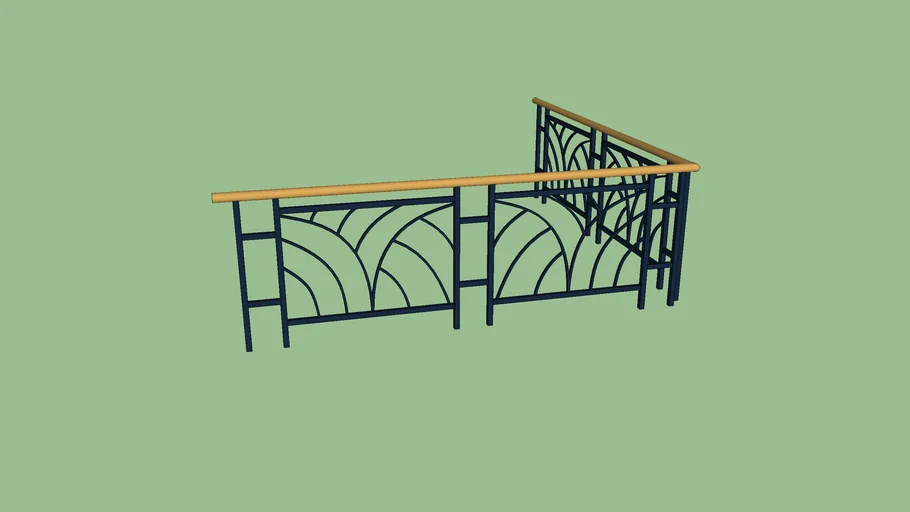 铁艺护栏-002 Wrought iron fence  -轮廓放样部件素材-Profile Builder Assembly