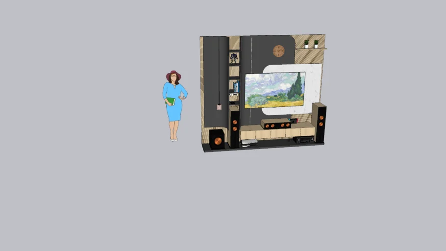 Media Console with TV