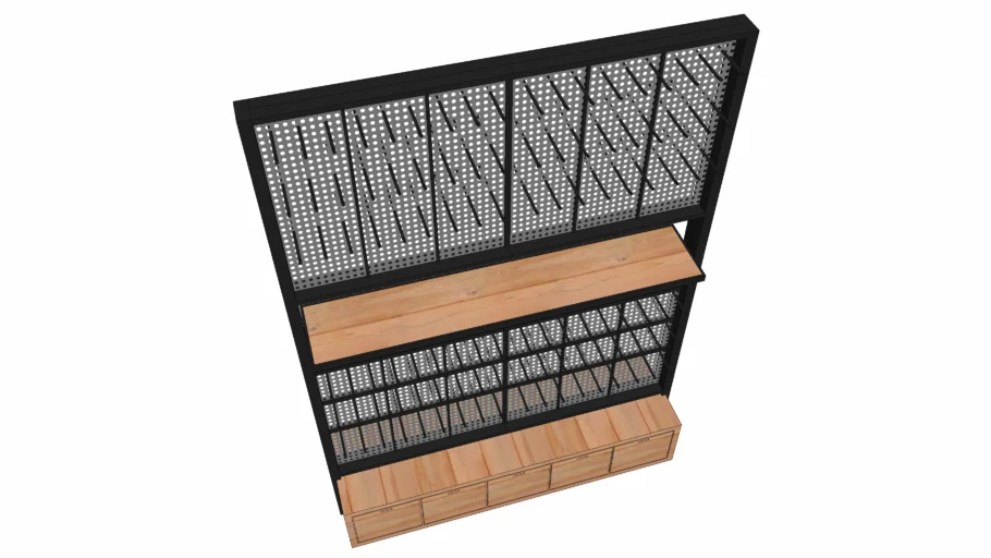 hanging shelving unit2 sides tall