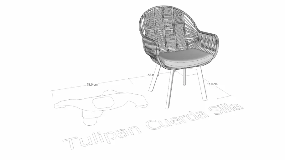 TULIPAN CUERDA SILLA