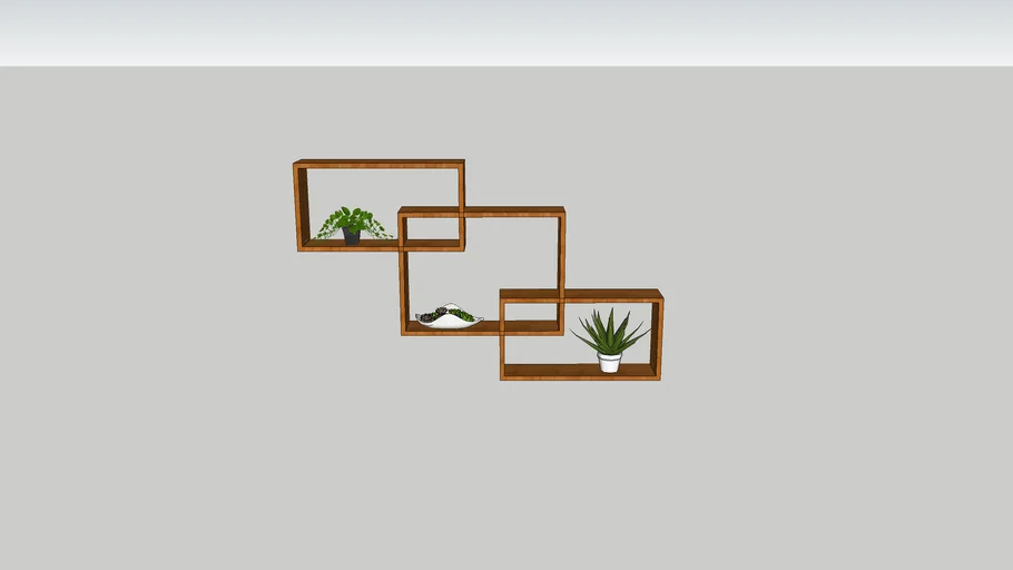 THREE SQUARES Wall Shelf