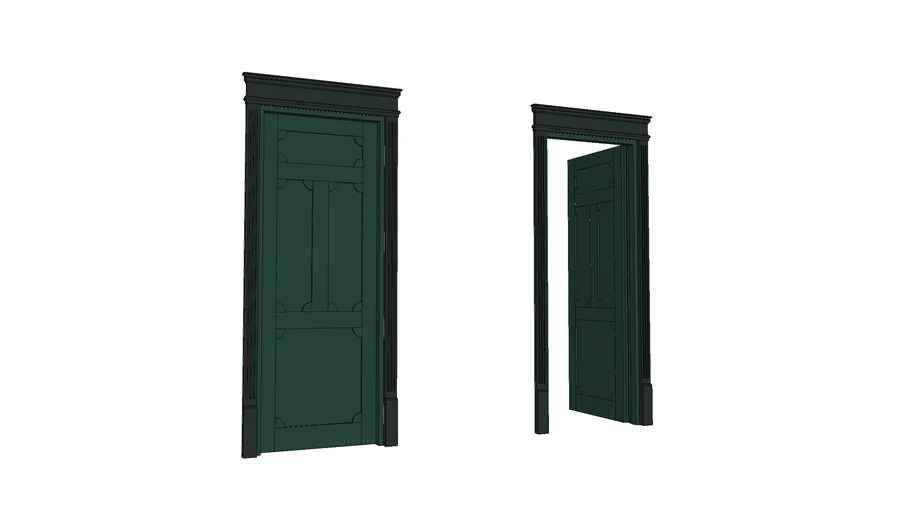 Puerta de madera clásica