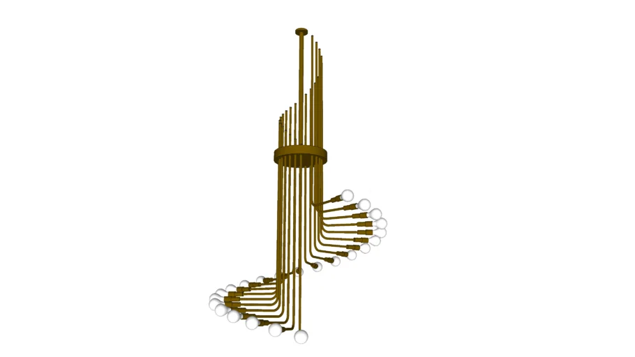 Modern Nordic spiral chandelier