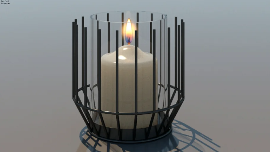 Candle and holder