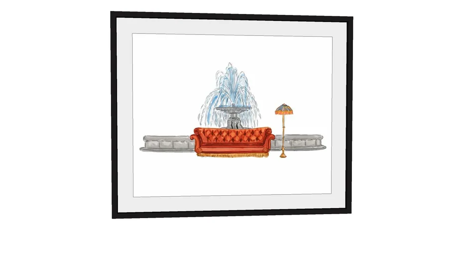 Friends Fountain Wall Art