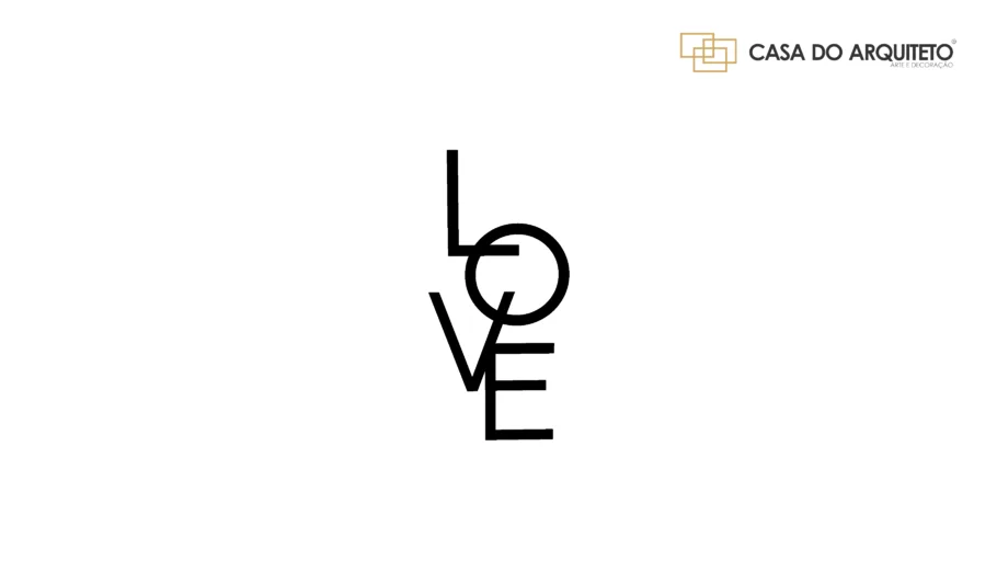 Escultura Palavra Love Preto - Loja Casa do Arquiteto