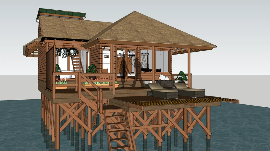 Cottage laut di Waiwo, Raja Ampat