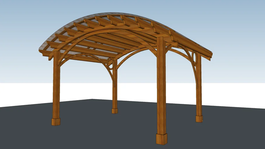 Arched Wood Pergola (Garden Arc Milford Inspired)