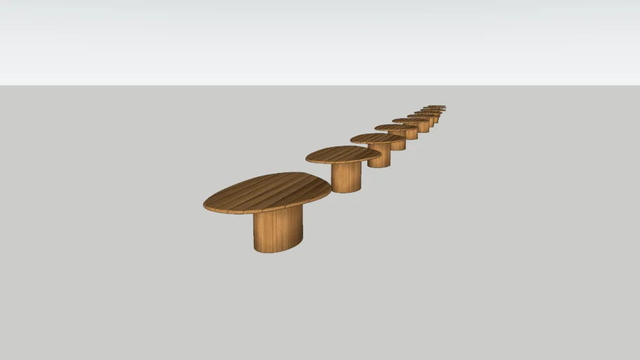 Hugo outdoor dining table organic by Fontein & Bova