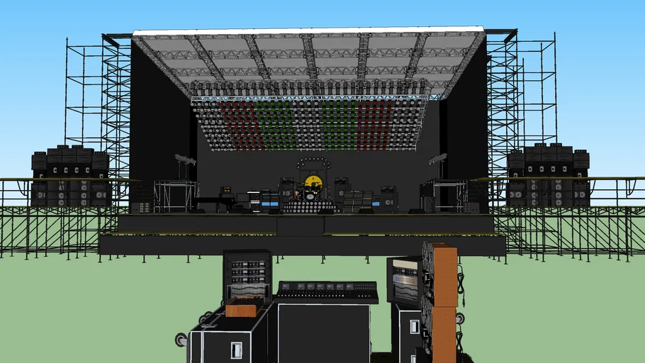 Queen 7879 Tour Outdoor Stage - Model - 3D Warehouse