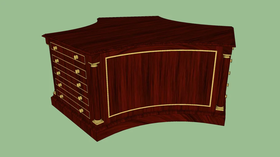 Chest Storage Map Document Print File Empire Regency George III Georgian