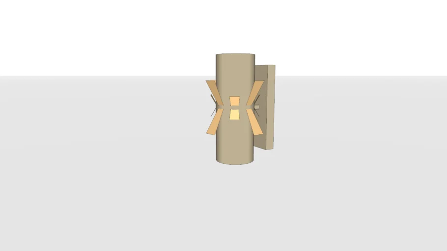 Brass up and down wall light with ies light