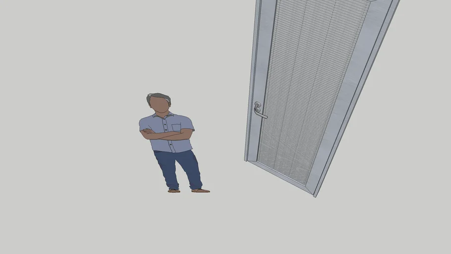 Porta Vidro Duplo com Persiana - Ampla Divisórias