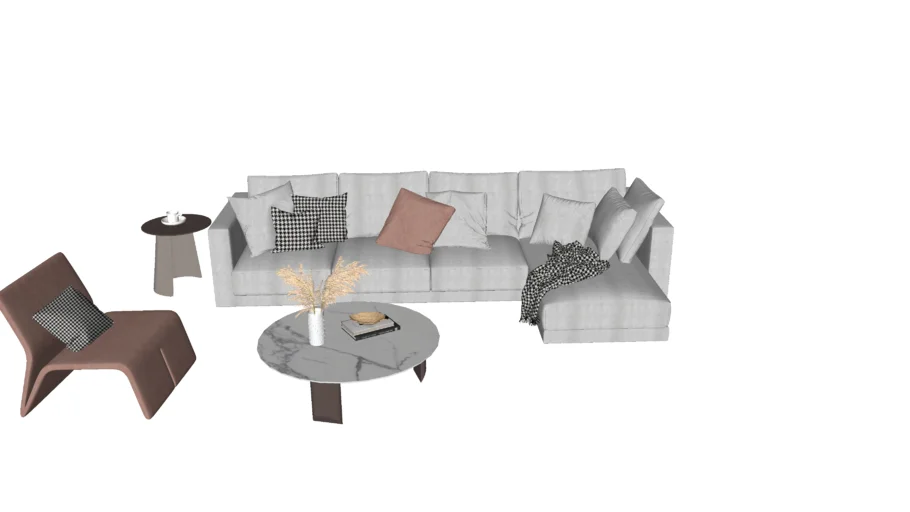 Sofa (L Shape) - Light Grey