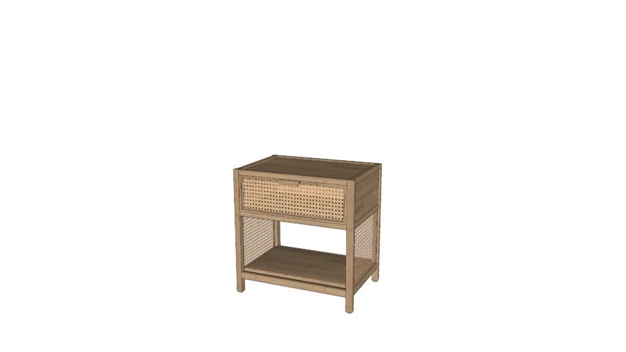 Rattan side table