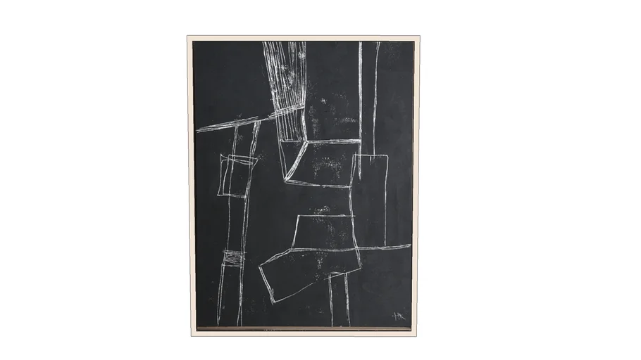 HKliving schilderij zwart wit