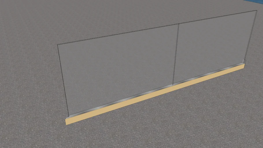 guarda corpo com base de madeira