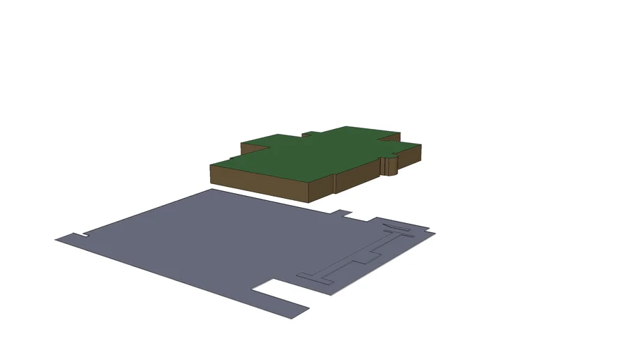 school and parking lot outline