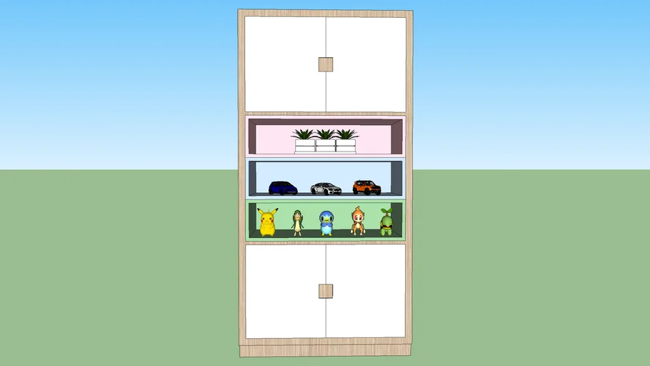 Estante com decoração - Cabinet
