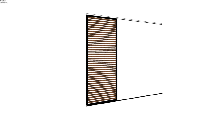 Sliding Wall horizontal louvers