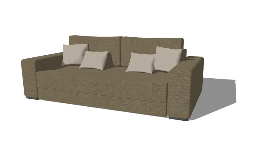 Sofa Black Red White Peter III Mega LUX 3DL