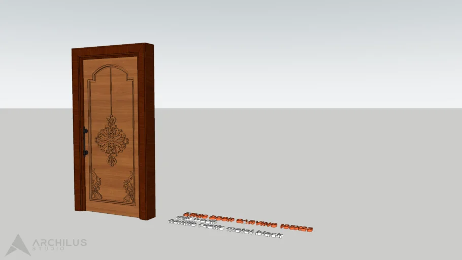 DOOR SERIES 3 - DOOR CARVING 105X230 ( PINTU UKIR )
