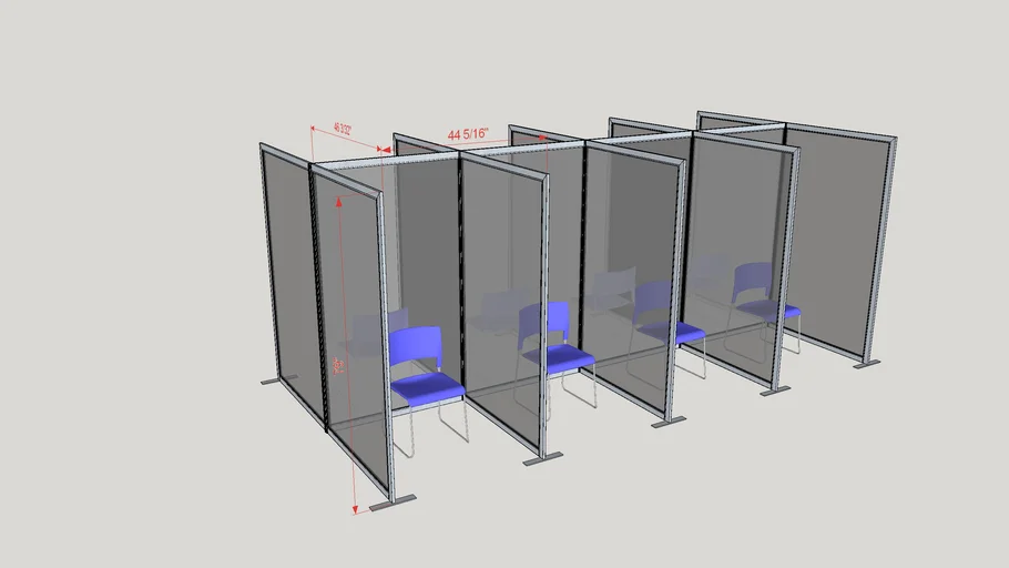 COVID-19 Waiting Room Cubicules AX05