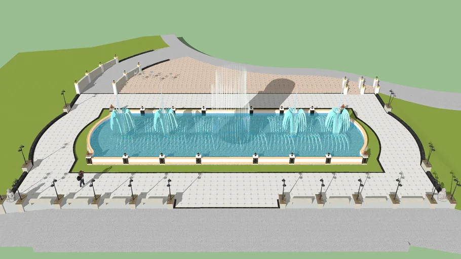 fountain #MUSICAL FOUNTAIN #water #landscape