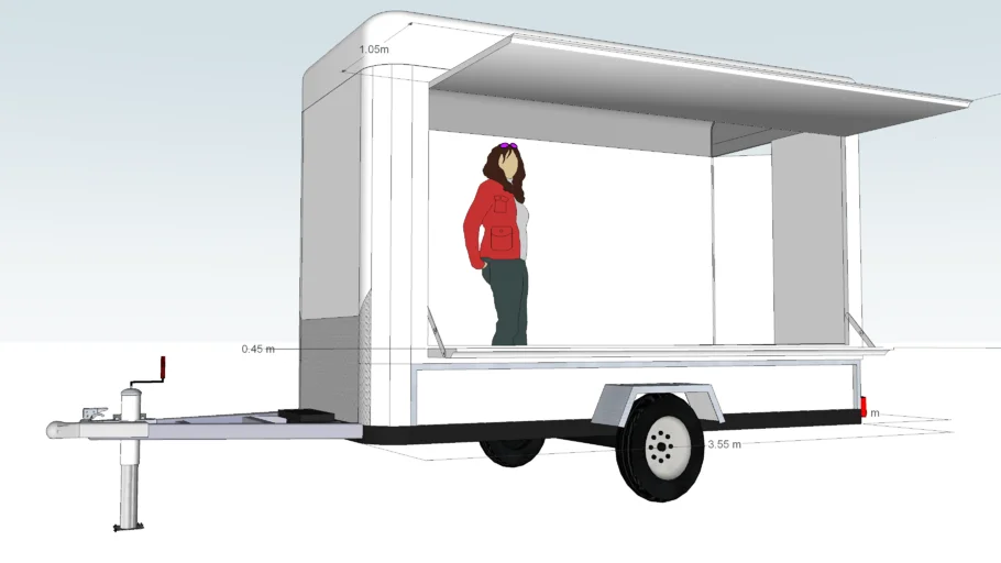 Merchandise and Commercial Trailer , Retail, food trailer, kiosk trailer, base on Tan14 's Trailer  by babypetromax