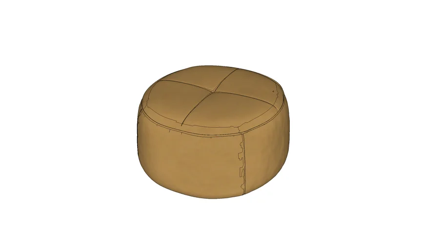 Perla puff redondo S | Couro natural | Zig-Zag Móveis