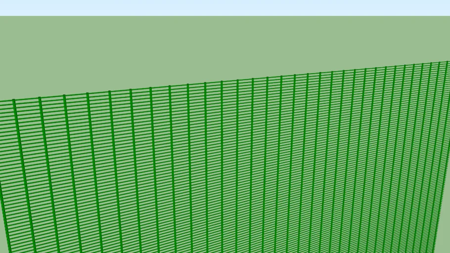 2400mm high Zaun 358 Super 8 Hi-Sec Security Mesh 76.2mm x 12.7mm