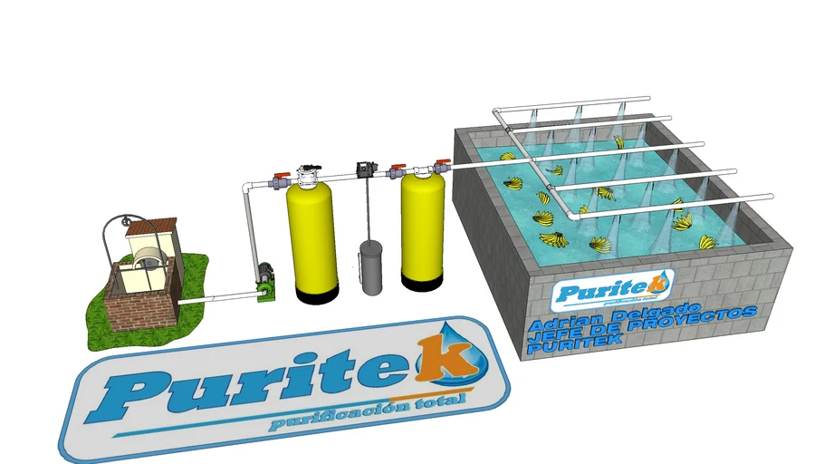 SISTEMA PARA TRATAMIENTO DE AGUA  MEDIANTE FILTRACION Y DOSIFICACION AUTOMATIZADA PARA BANANERAS