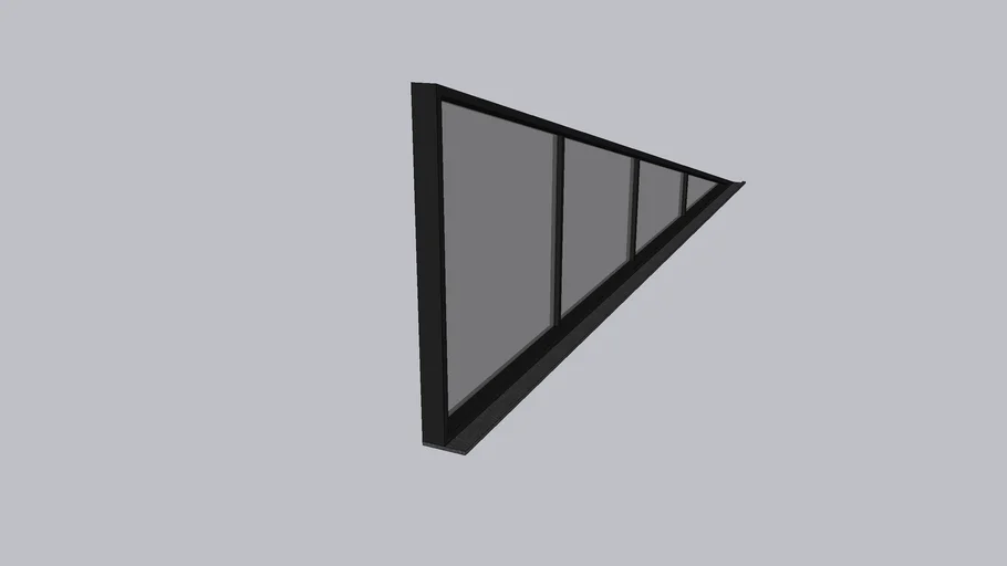 Janela com Vidro Fixo Triangular