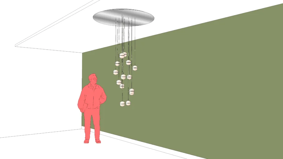 Bocci pendant light glass 14 suspensions verre boules ball