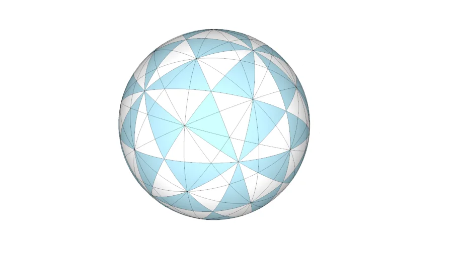 31 Great Circles of Icosahedron and 120 LCD Triangle