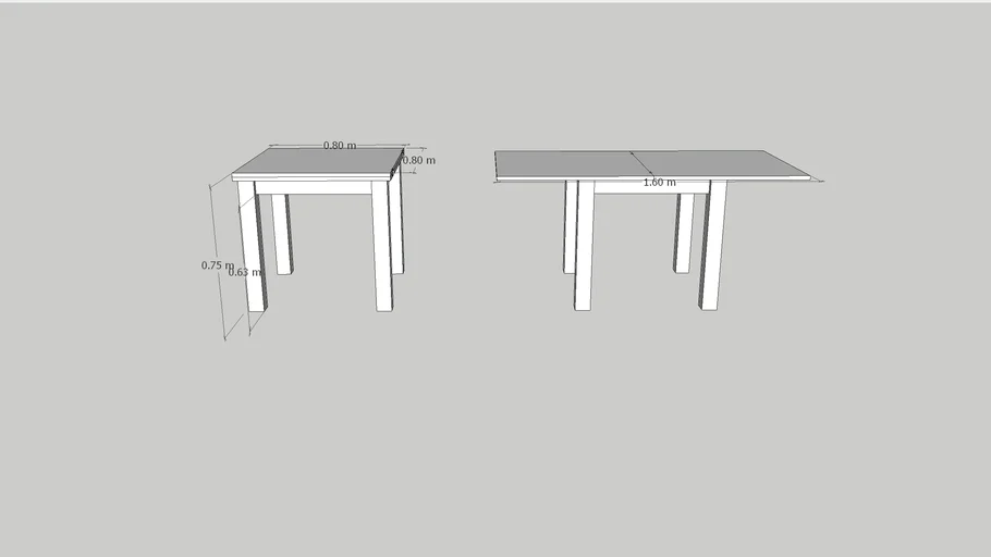 Extendable dining table