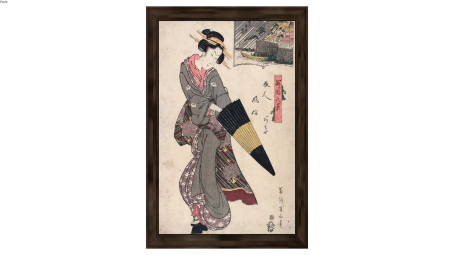 painting GEISHA.frame.SU 3Dmodel
