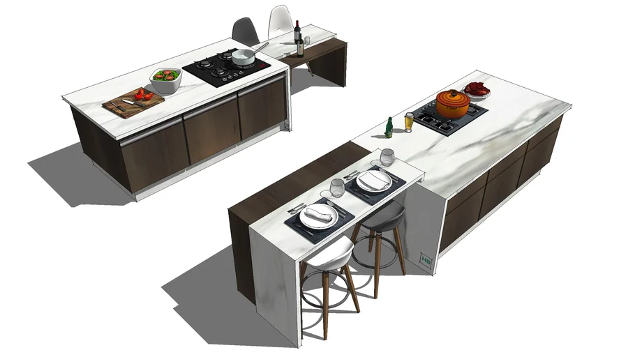 2 Islas Cocina - 2 Kitchen Islands - HB