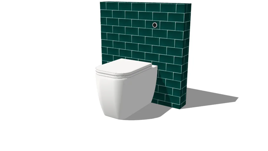 toilet, simple, modern white porcelain concealed cistern