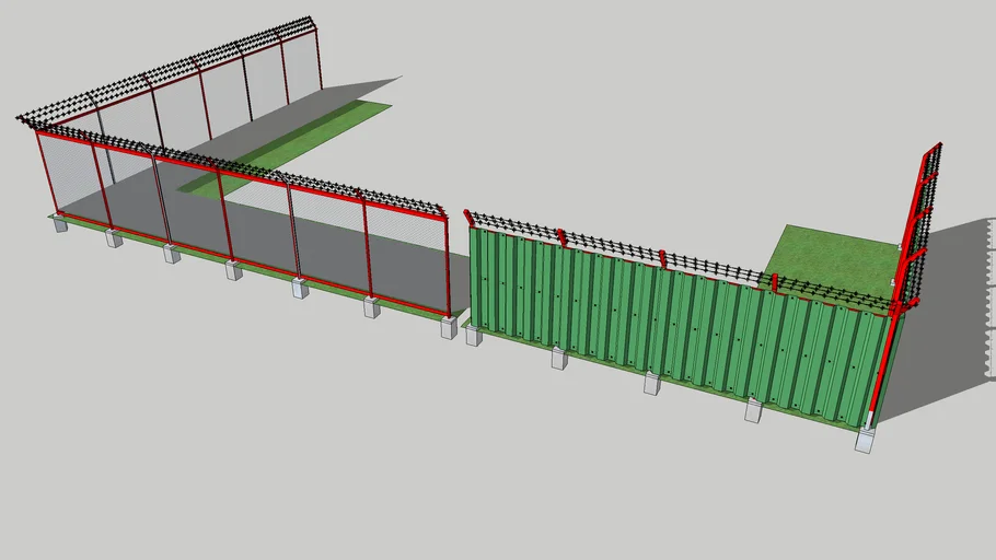 CORRUGATED METAL FENCE