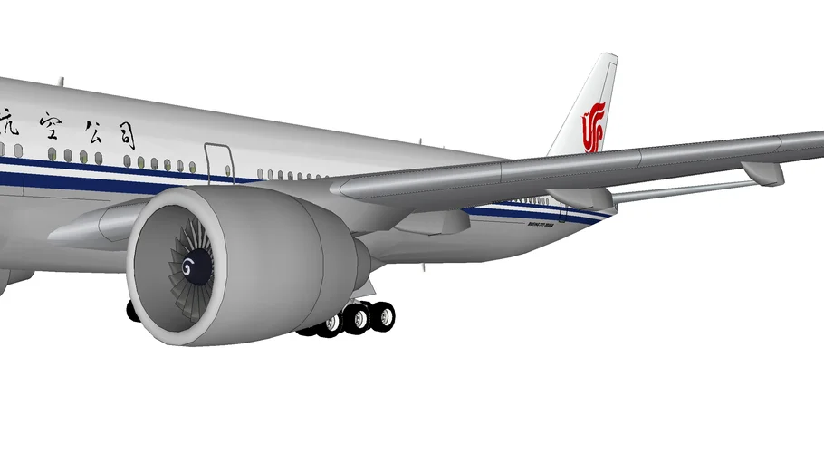 Air China BOEING 777-300ER with interior cabin 中国国际航空
