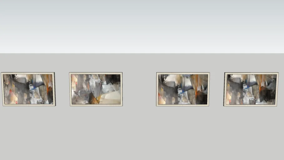 4-Piece Abstract Painting Collection