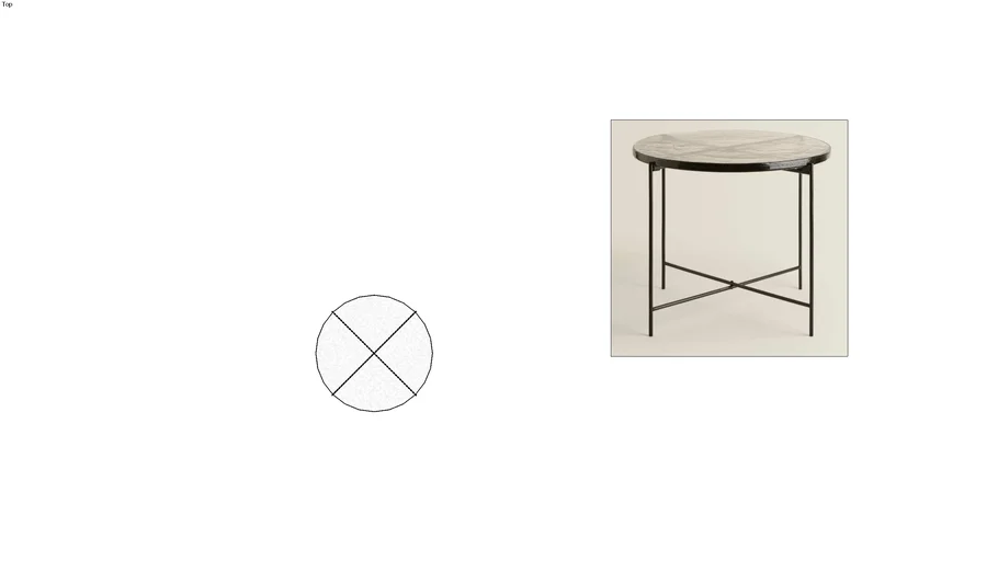 Mesa auxiliar de vidrio
